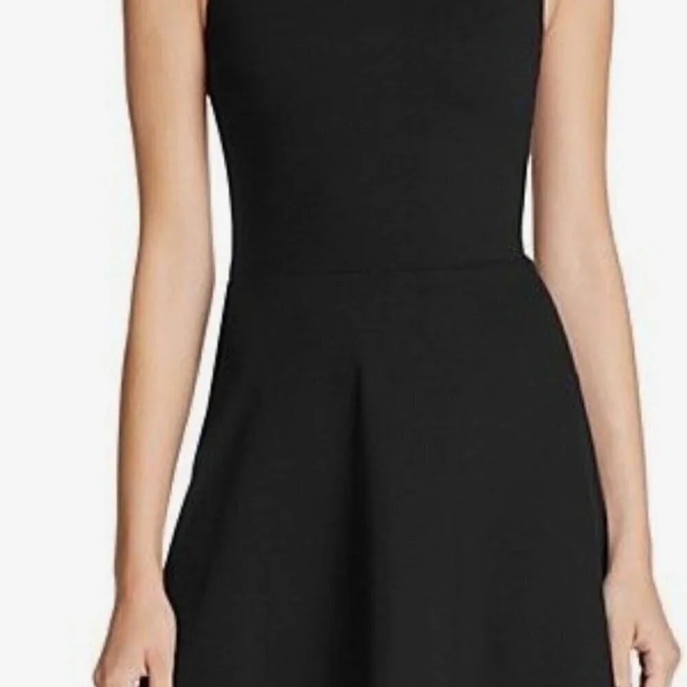 aqua black and white dress Aqua By Bloomingdale's Mini Dress Womens Small Black White Plaid Puff Sleeve